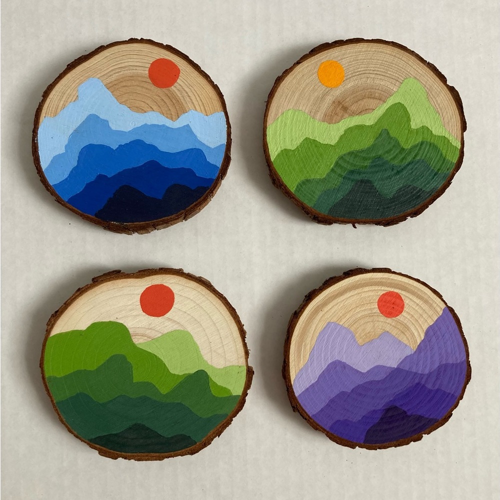 Hand Painted Wooden Magnets